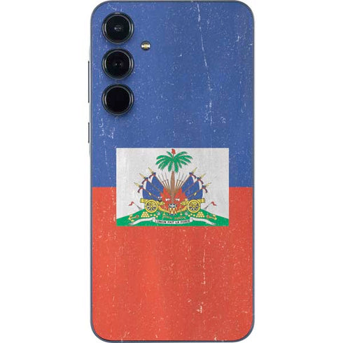 Haitian Flag Distressed Galaxy A35 5G Skin